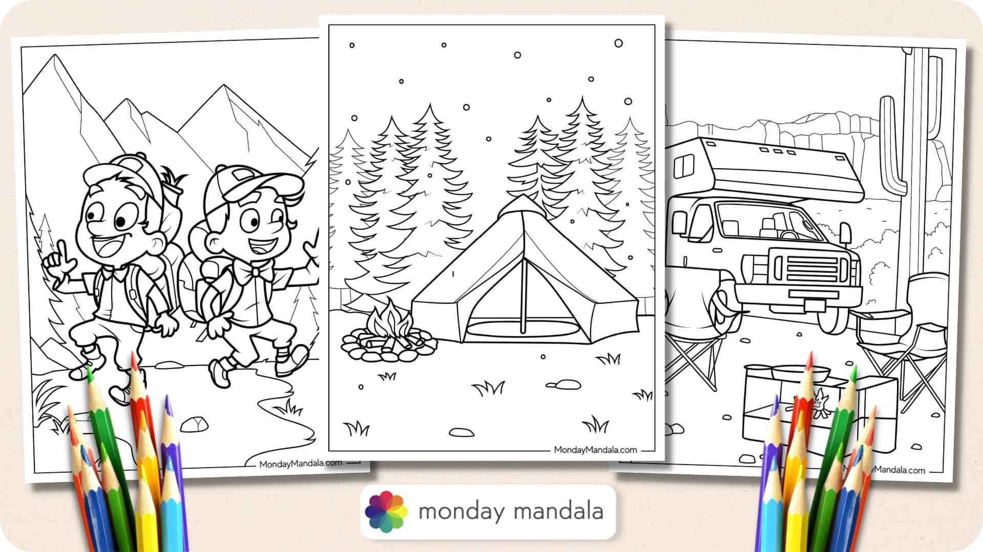 Camping Printable Coloring Pages 2025 Camping Printable Coloring Pages 2025