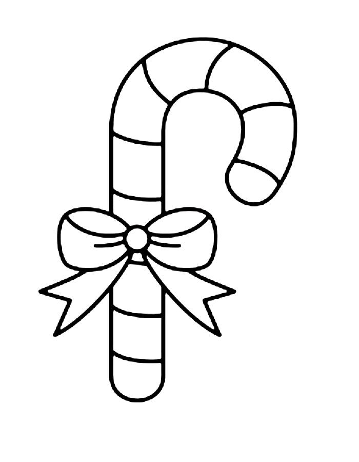 Candy Cane Coloring Pages Free Printable PDF 