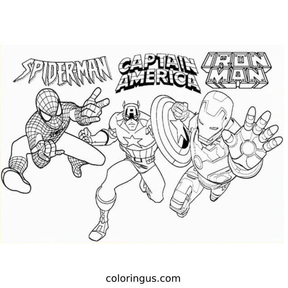 Captain America Coloring Pages Free Printable PDF 