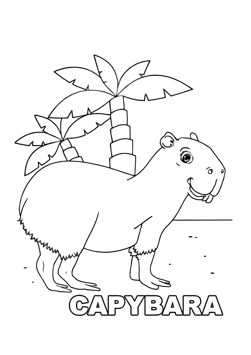Capybara Coloring Pages Free Printables For Kids Capybara Coloring Pages Free Printables For Kids