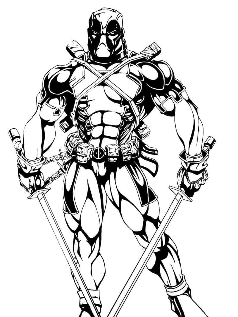 Cartoon Deadpool Coloring Page Download Print Or Color Online For Free