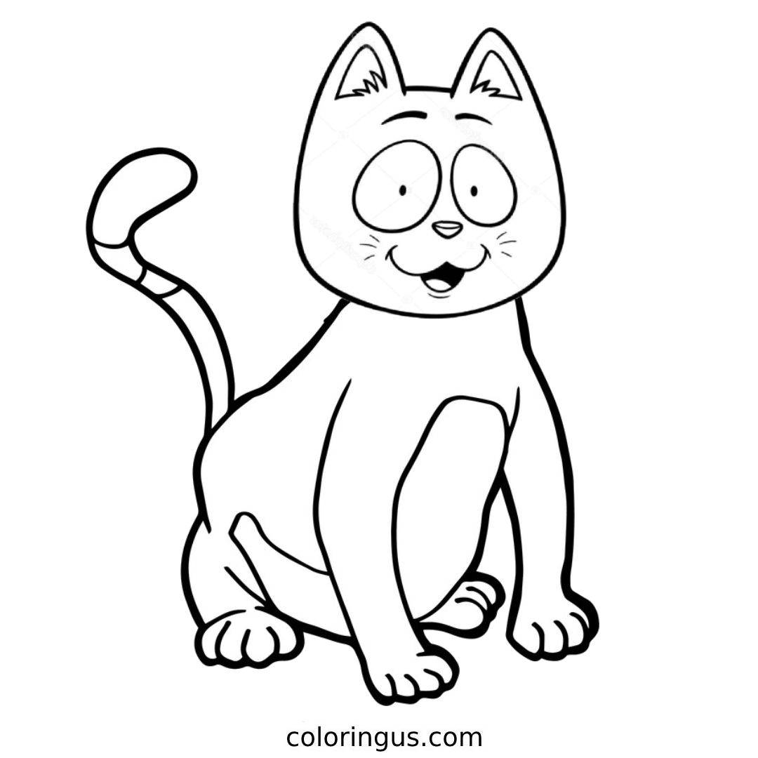 Cat Coloring Pages Free Printable PDF