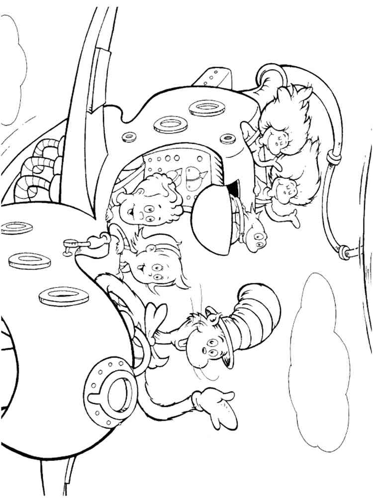 Cat In The Hat Coloring Pages