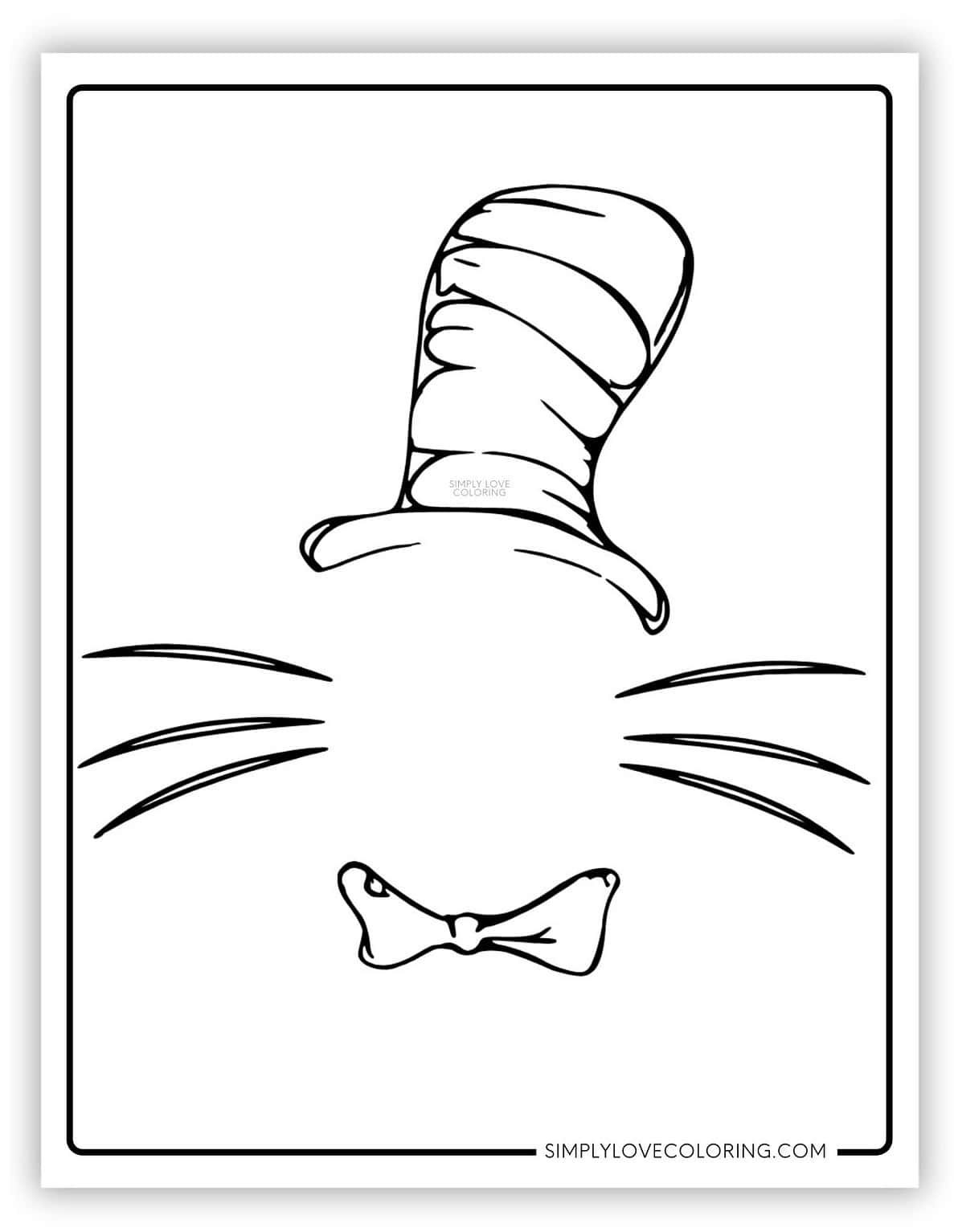 cat in the hat coloring pages