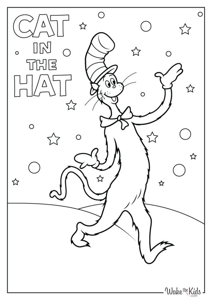 Cat In The Hat Coloring Pages Free Printable PDFs WakeTheKids