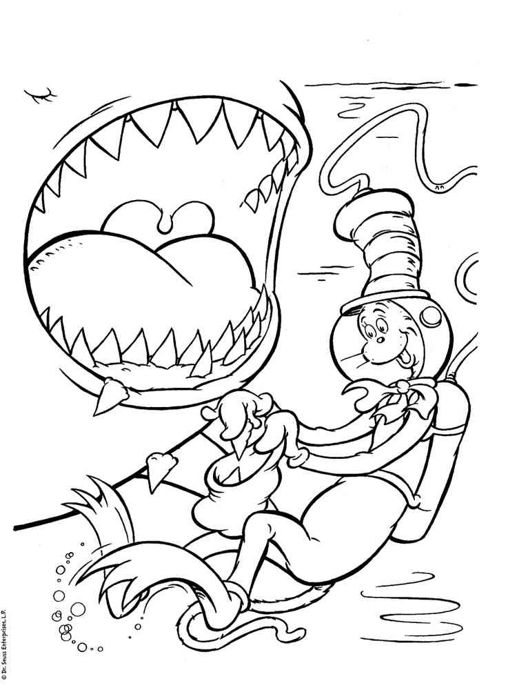 Cat In The Hat Coloring Pages