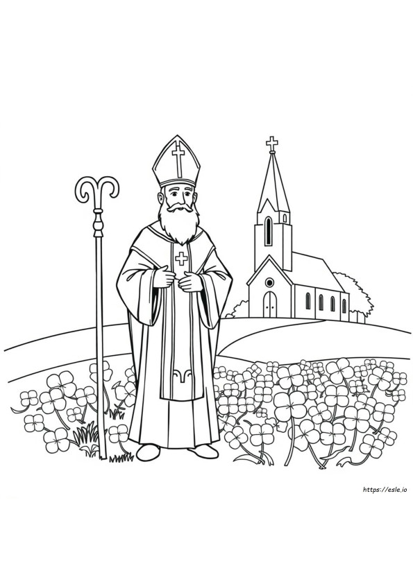 Catholic St Patrick Coloring Page