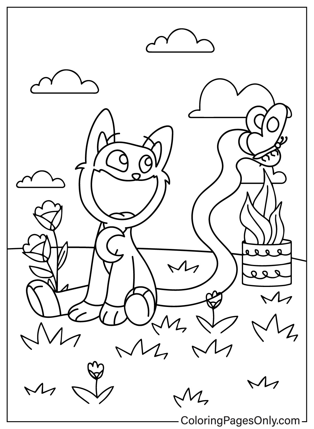 CatNap Coloring Pages Coloring Nation CatNap Coloring Pages Coloring Nation