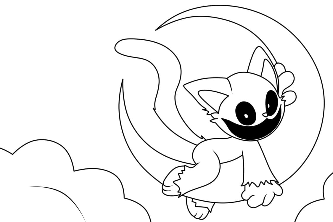 Catnap Coloring Pages ColoringLib Catnap Coloring Pages ColoringLib
