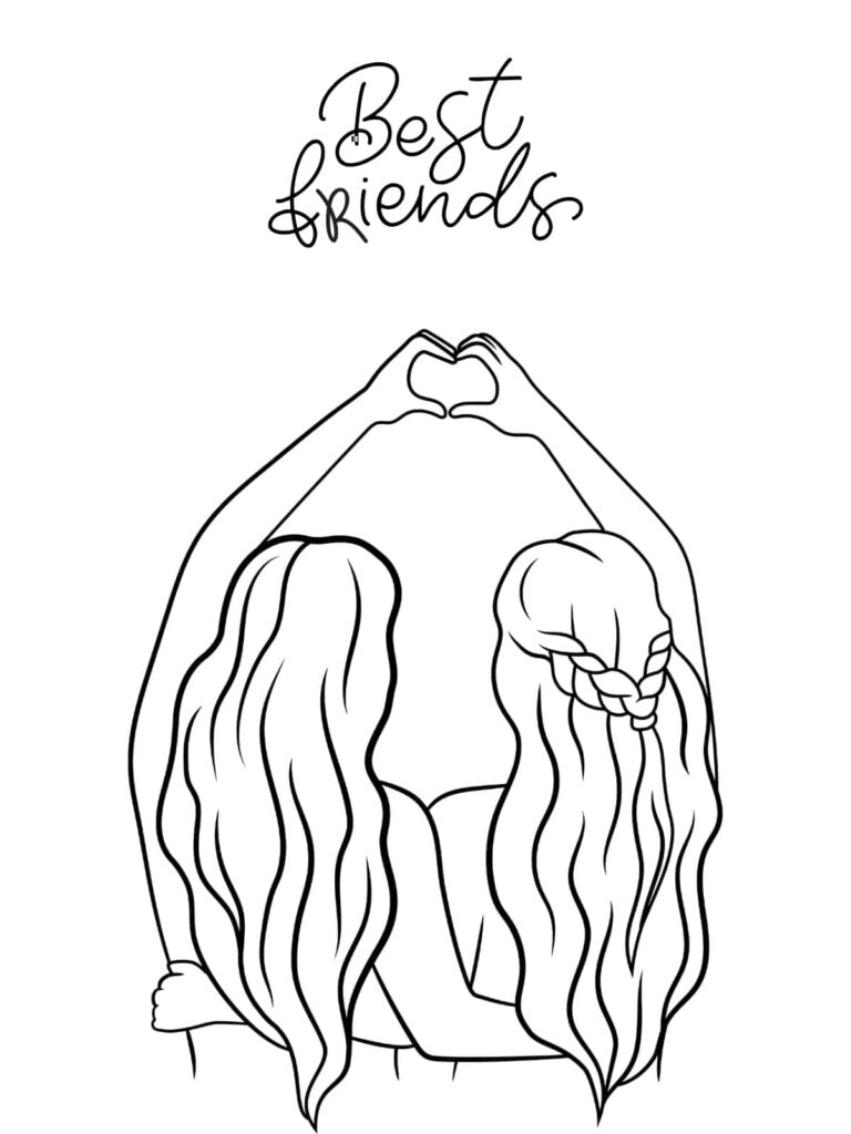 Celebrate Friendship With Friends Coloring Pages 