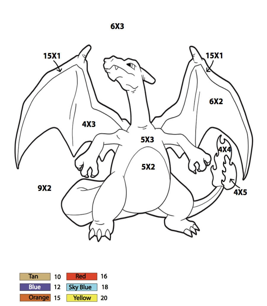 charizard color page charizard color page