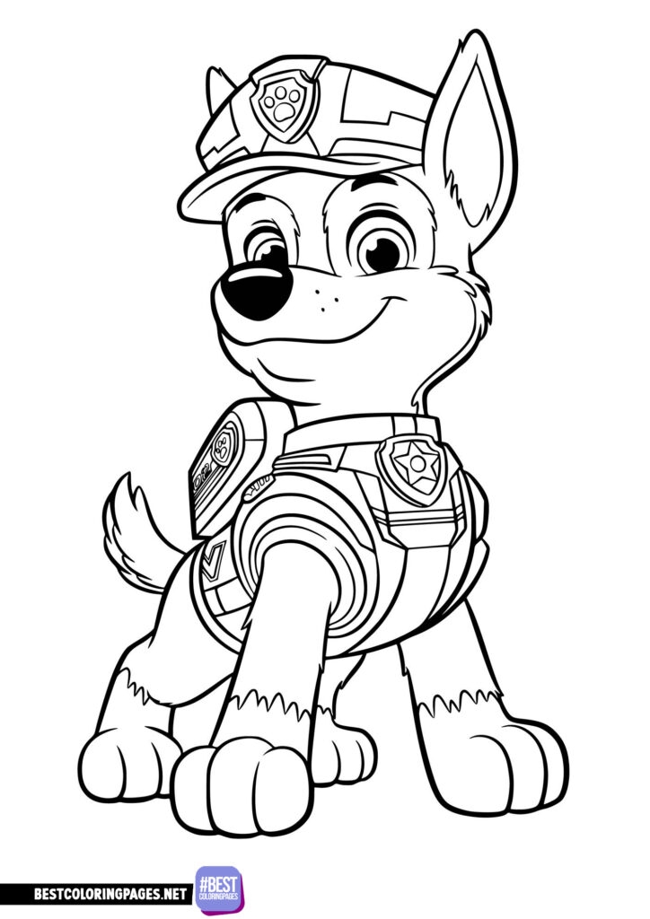 Chase From Paw Patrol Coloring Pages Free Printable Coloring Pages Chase From Paw Patrol Coloring Pages Free Printable Coloring Pages