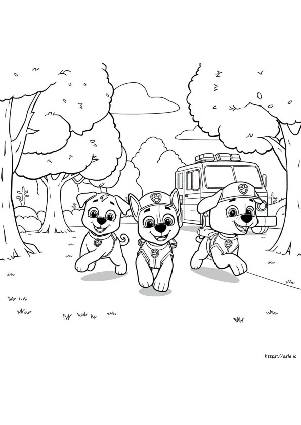 Chase Paw Patrol Coloring Page Chase Paw Patrol Coloring Page