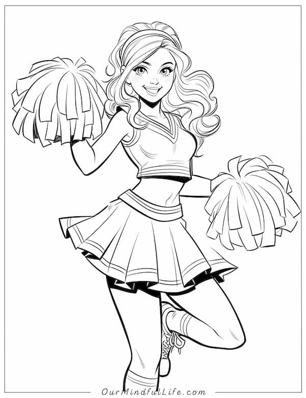 cheerleader coloring pages cheerleader coloring pages