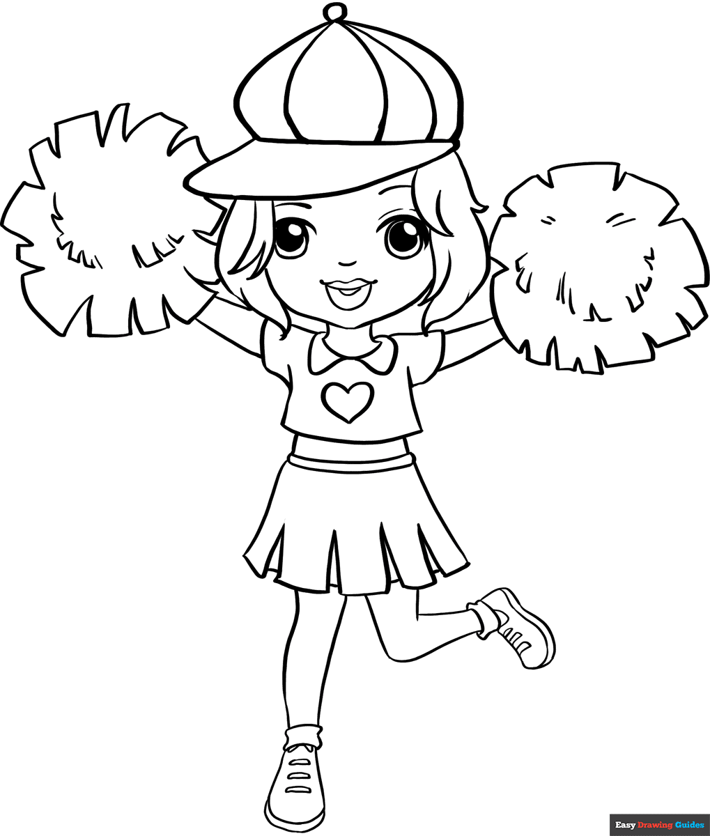 cheerleader coloring page cheerleader coloring page