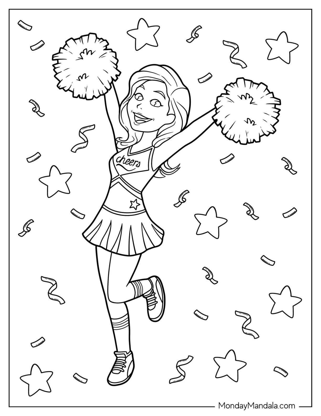 Cheerleading Coloring Pages Cheerleader Coloring Pages Cheerleading Coloring Pages Cheerleader Coloring Pages