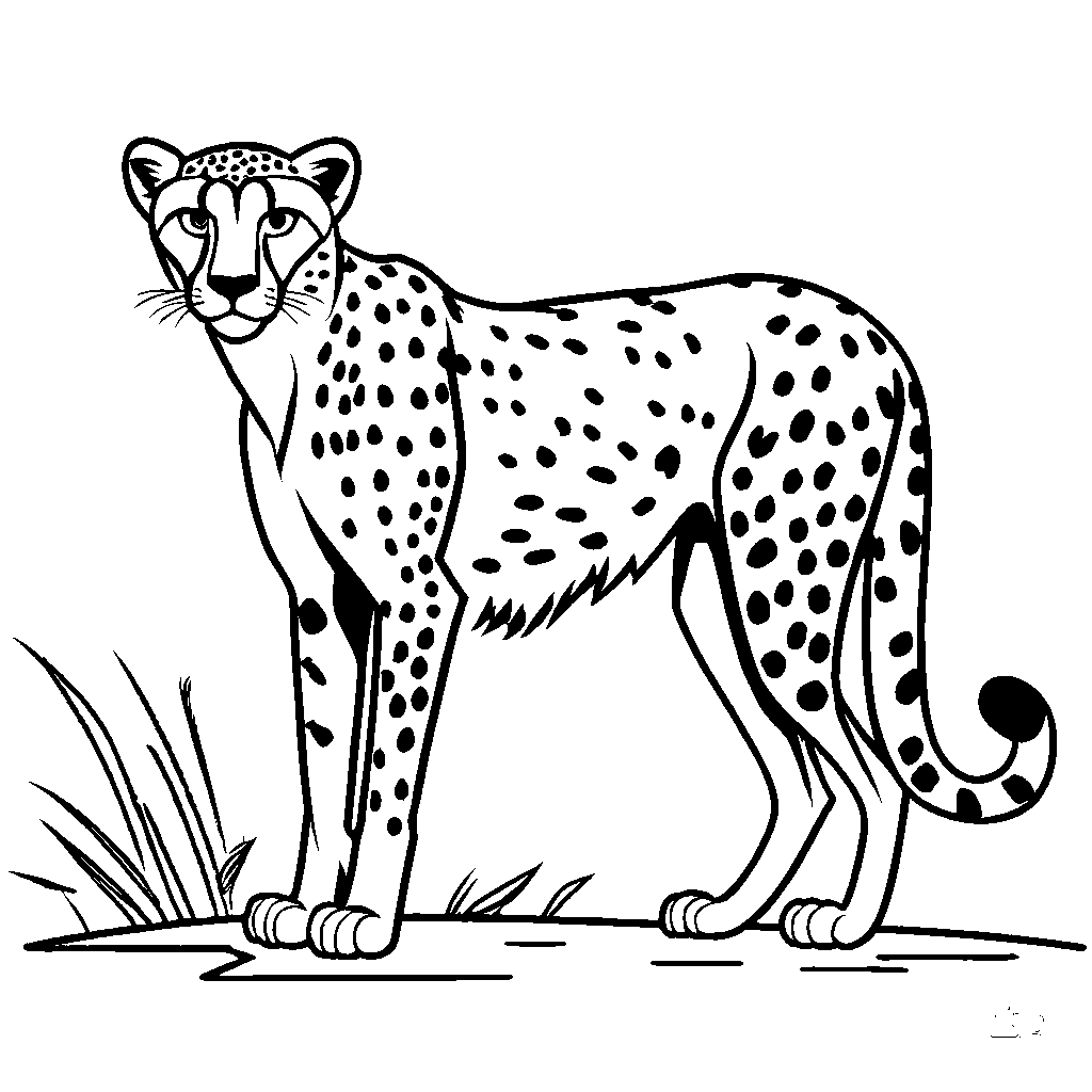 Cheetah Face Coloring Page Lulu Pages Cheetah Face Coloring Page Lulu Pages