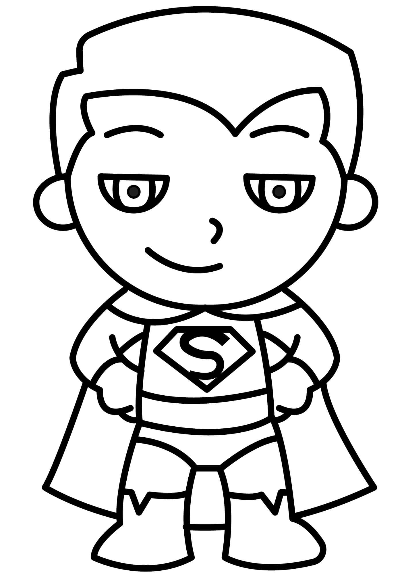 Chibi Superman Coloring Page Download Print Or Color Online For Free Chibi Superman Coloring Page Download Print Or Color Online For Free