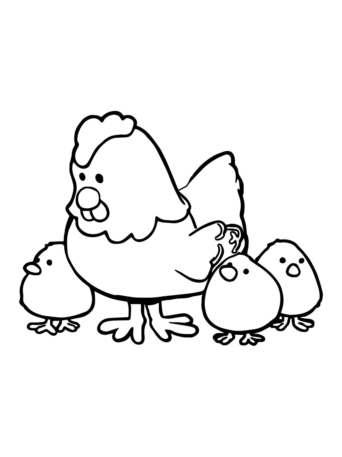Chicken Coloring Page Chicken Coloring Page