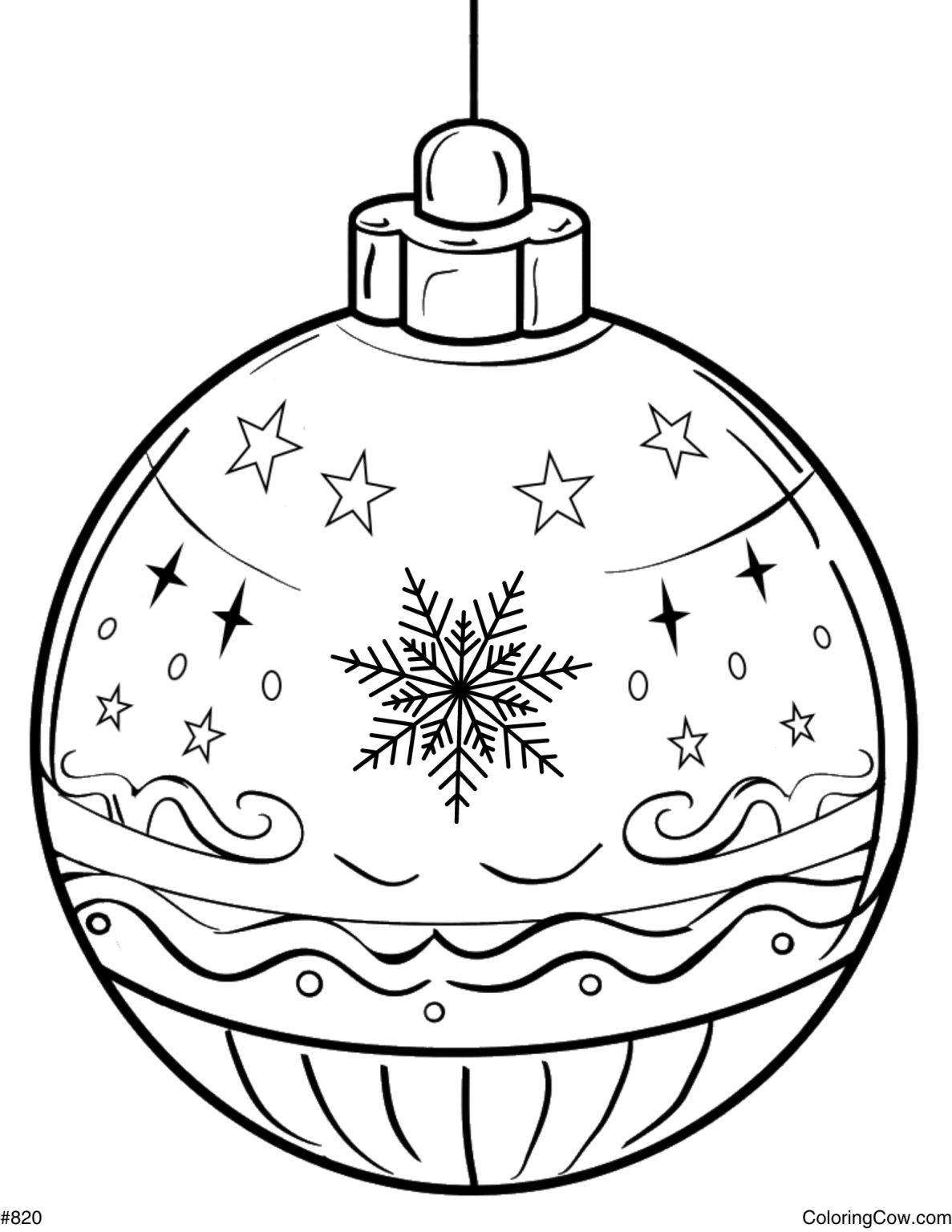 Christmas Ornament Coloring Page