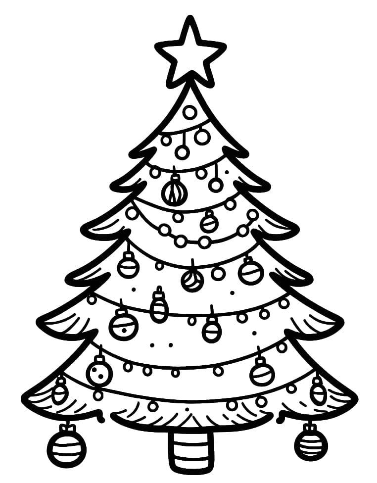 christmas tree coloring page christmas tree coloring page