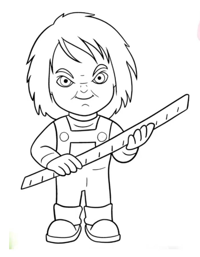 Chucky Coloring Pages Free Printable PDF 