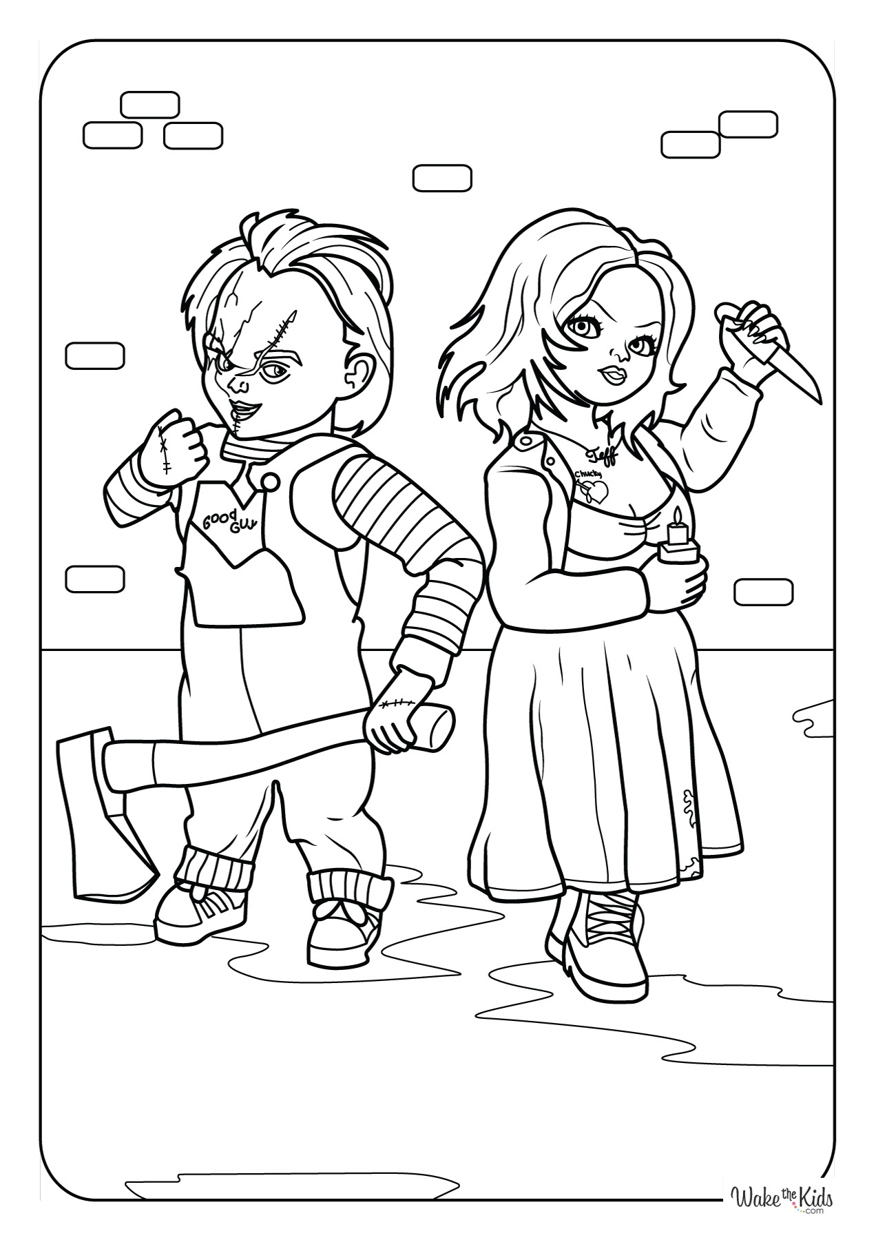 Chucky Coloring Pages Free Printable PDFs WakeTheKids