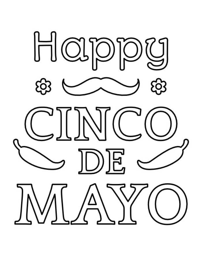 Cinco De Mayo Coloring Pages Free Printable PDF 