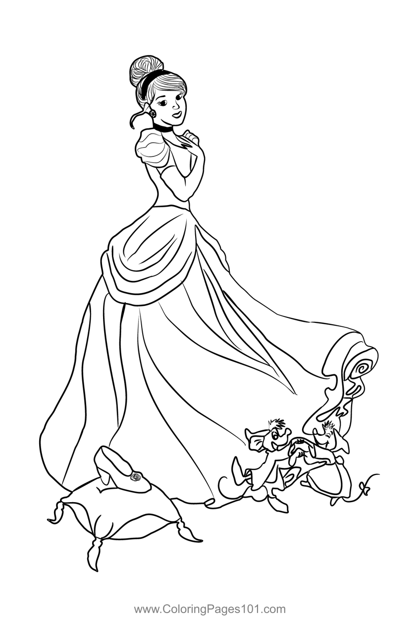 Cinderella 4 Coloring Page For Kids Free Cinderella Printable