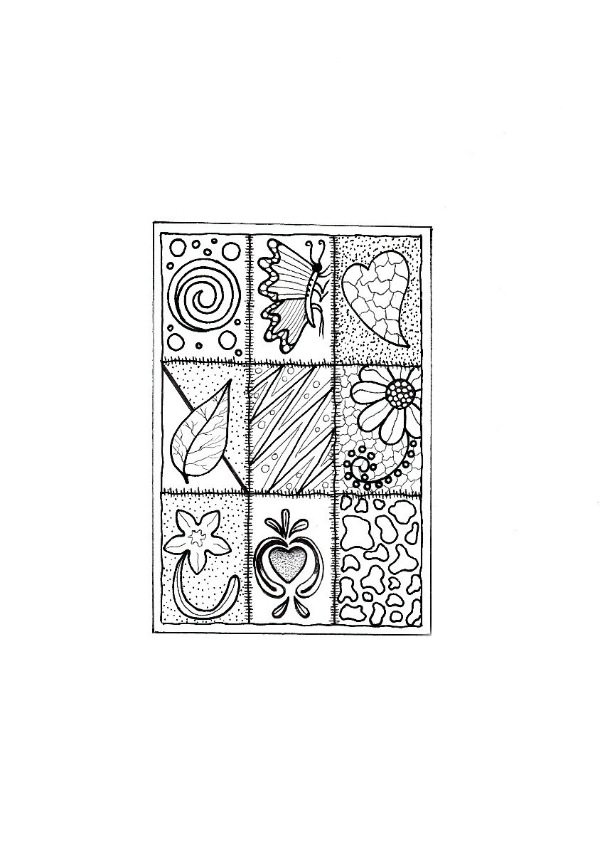 birthday card coloring page