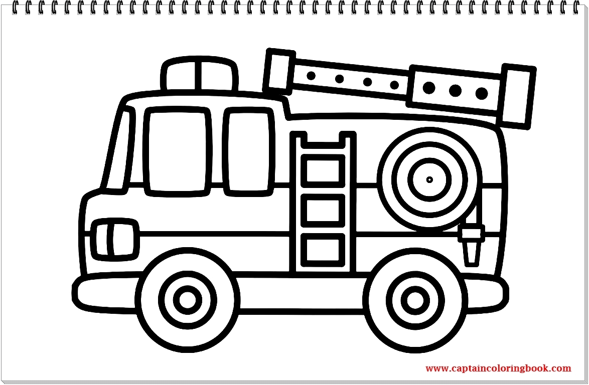 Coloring Book Fire Truck Coloring Page How To Draw Fire Truck