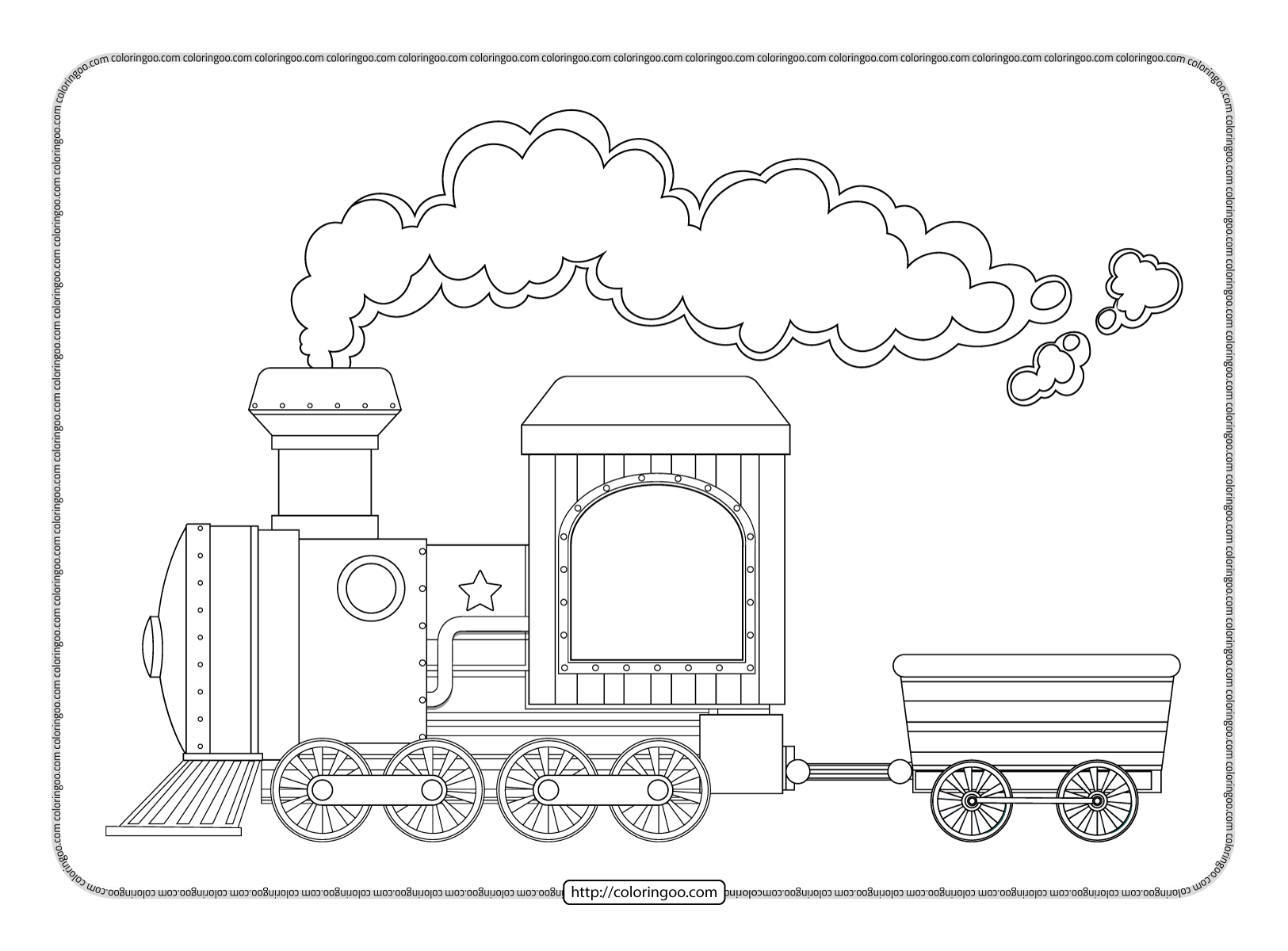 Coloring Book Pages Of Trains 2025 