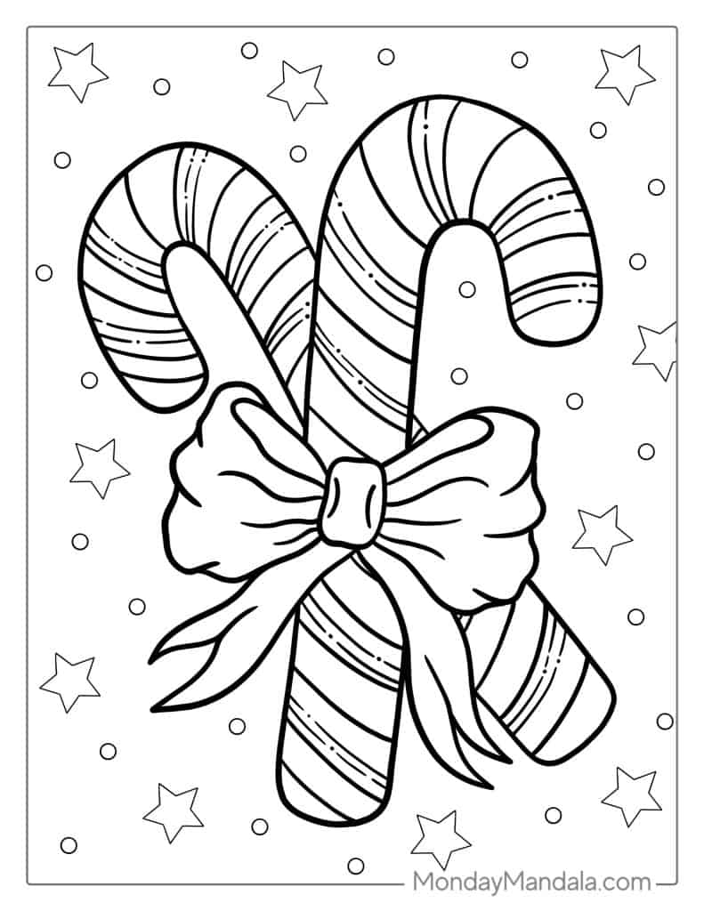 Coloring Page Candy Cane Coloring Page Candy Cane
