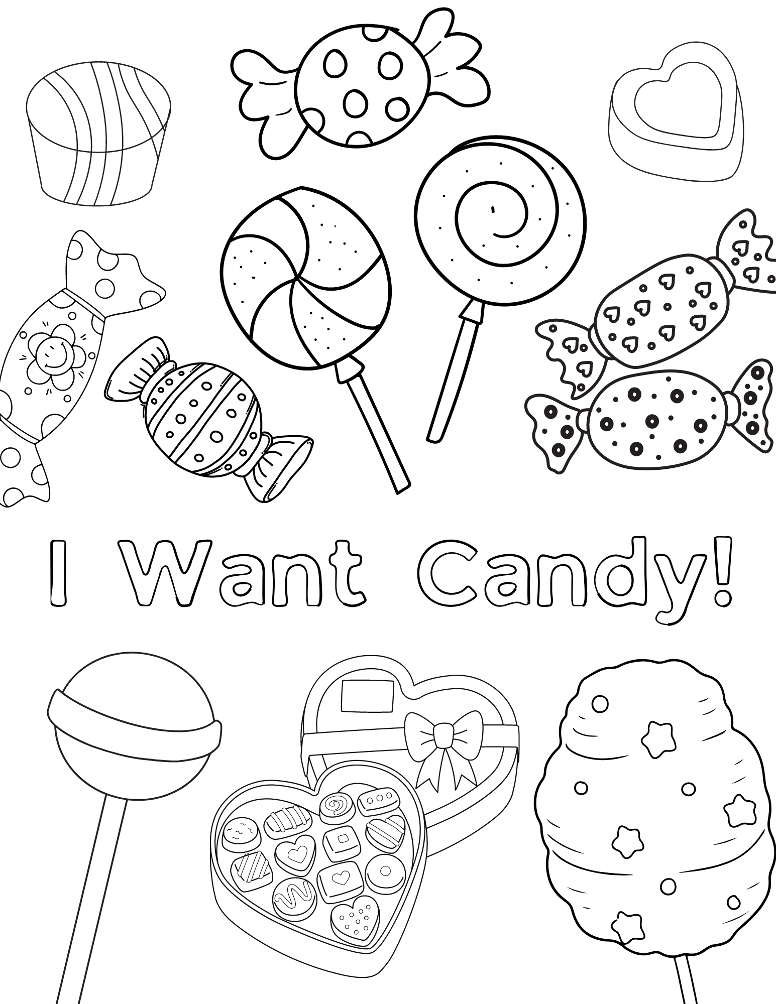 Coloring Page Candy