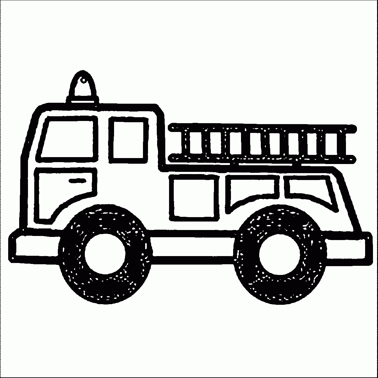 Coloring Page Fire Truck