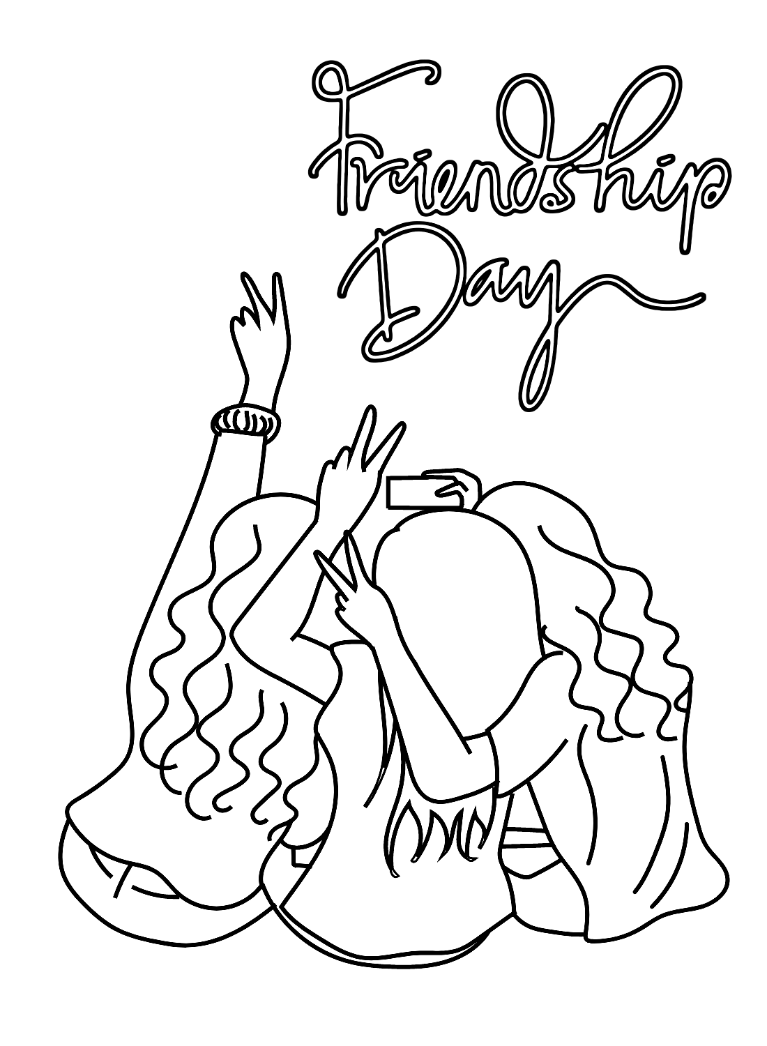 Coloring Page Friendship Free Printable Coloring Pages
