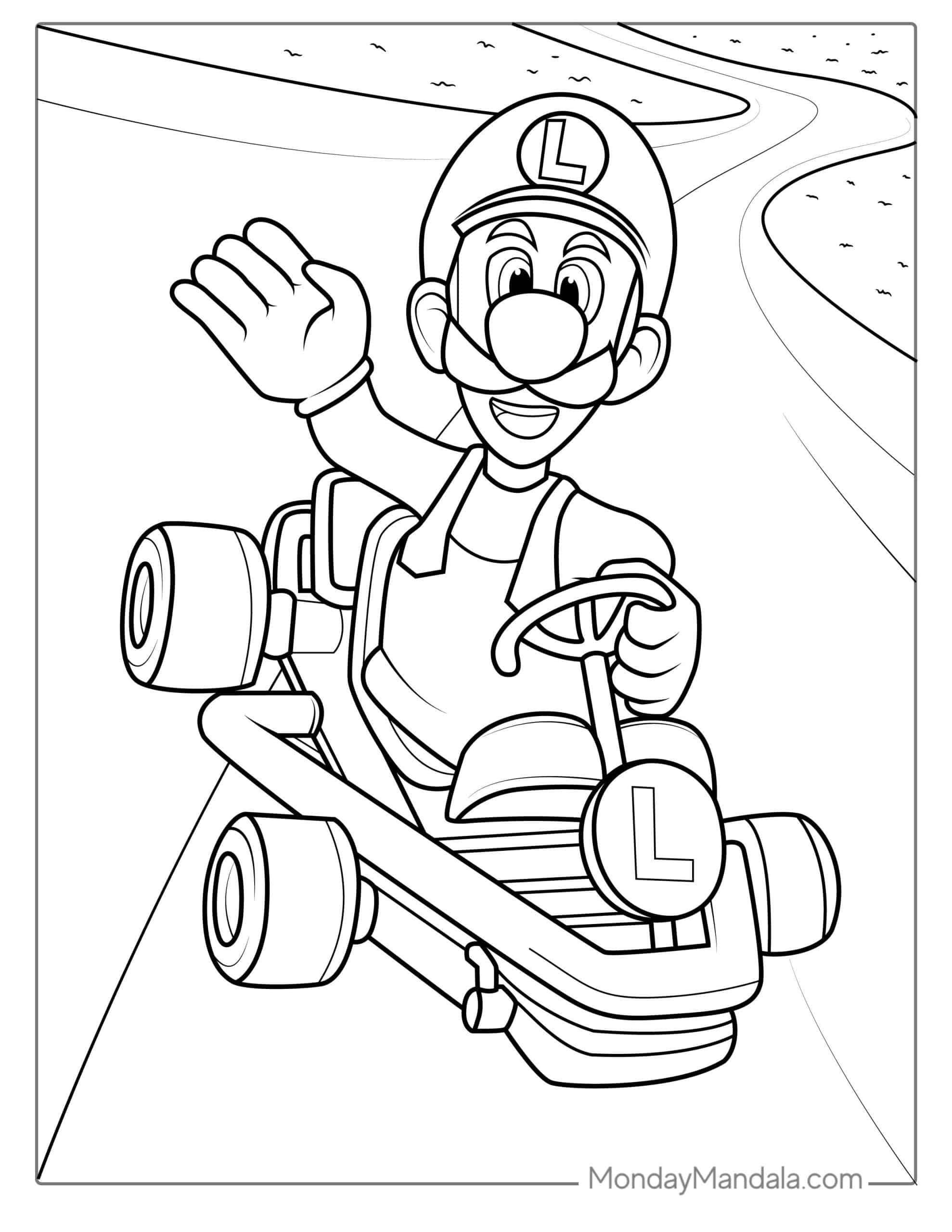 Coloring Page Of Mario Luigi Mario Luigi Printable Coloring Pages AQAN