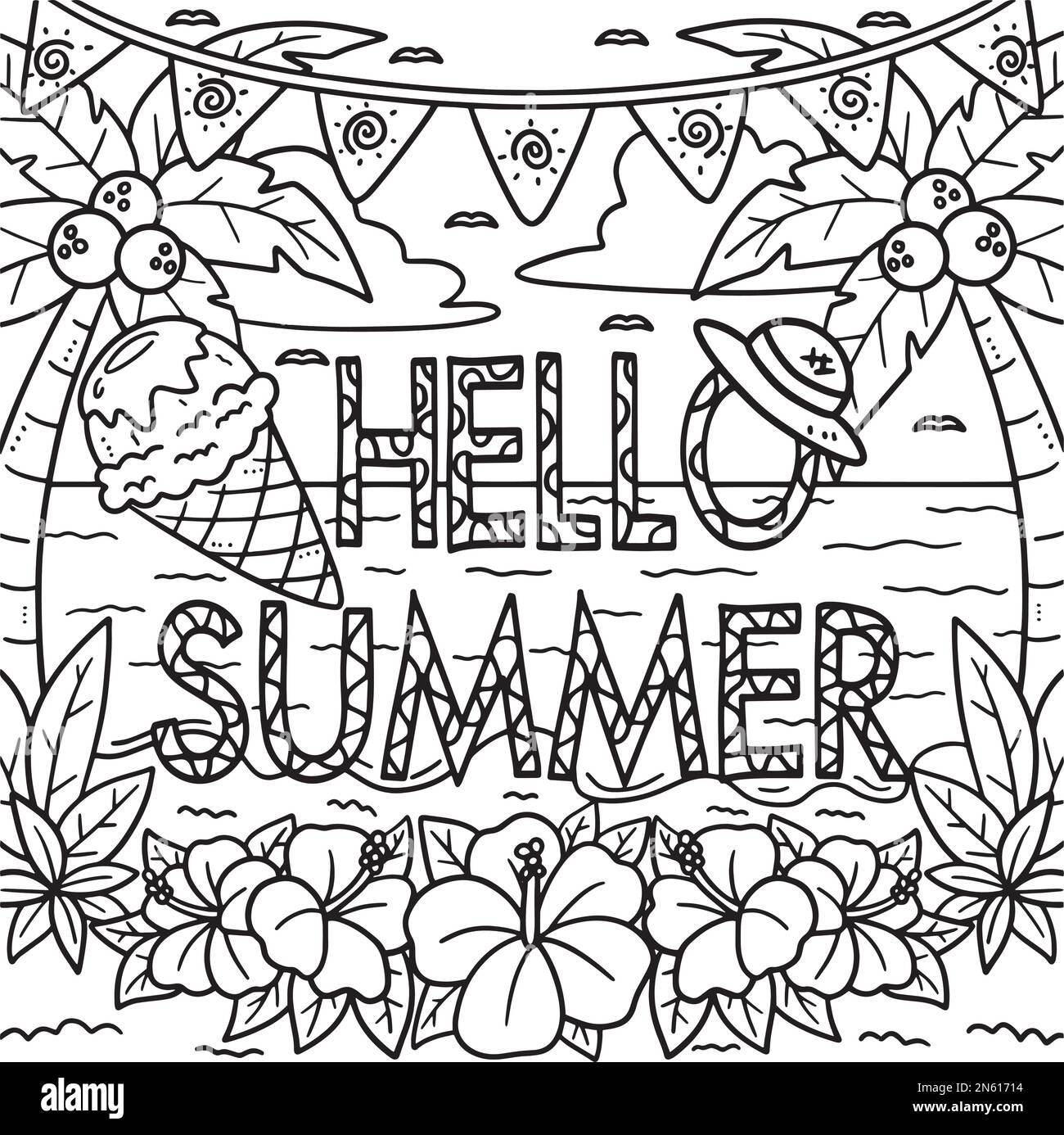 Coloring Page Summer