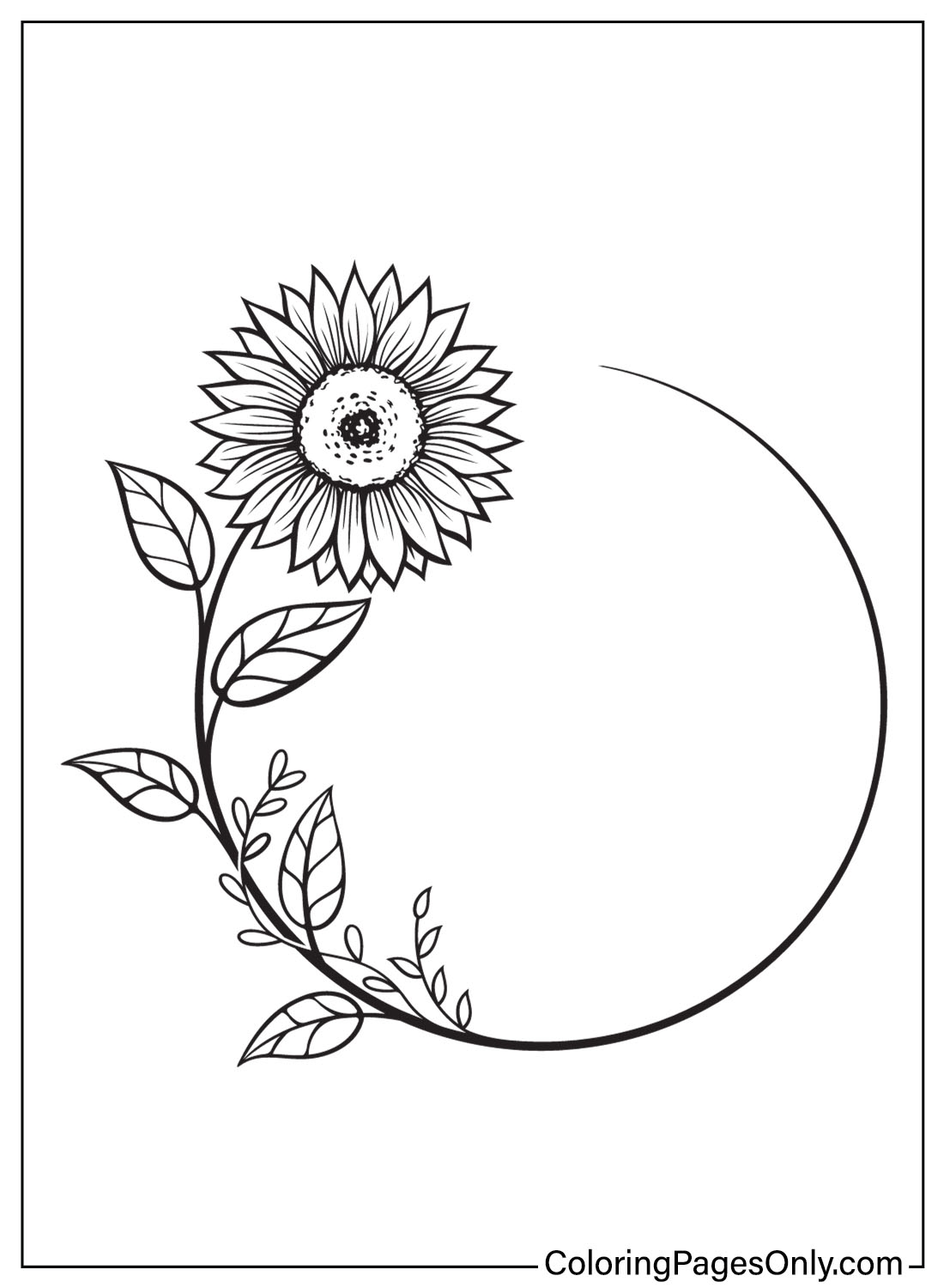 Coloring Page Sunflower Printable Free Printable Coloring Pages