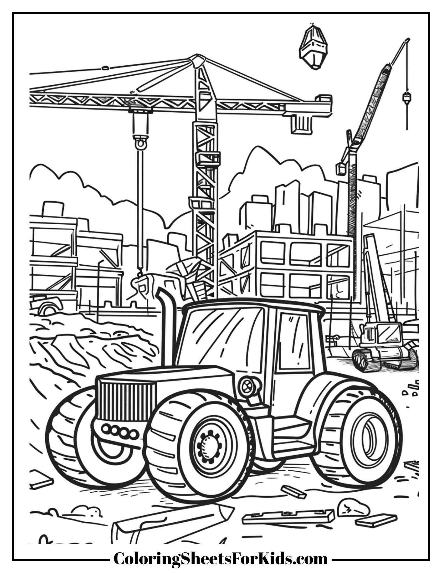 Coloring Pages Construction Site