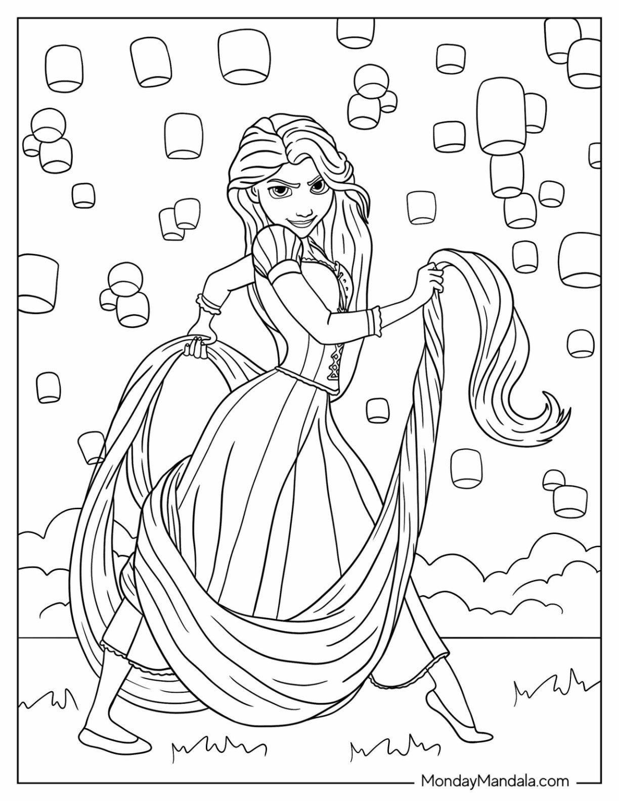 disney princess rapunzel coloring pages