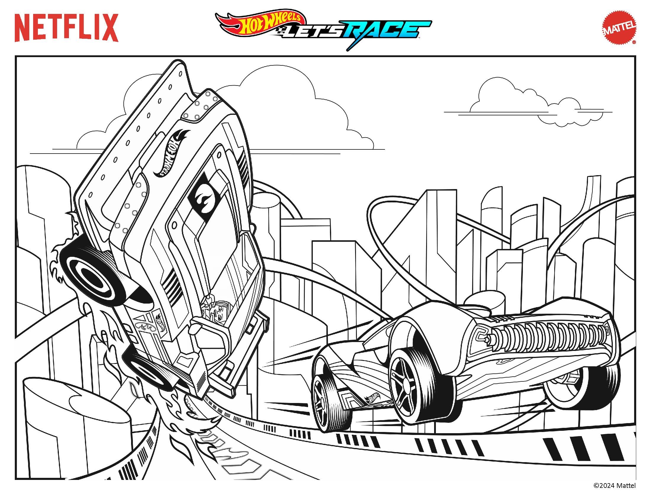 hot wheels coloring page