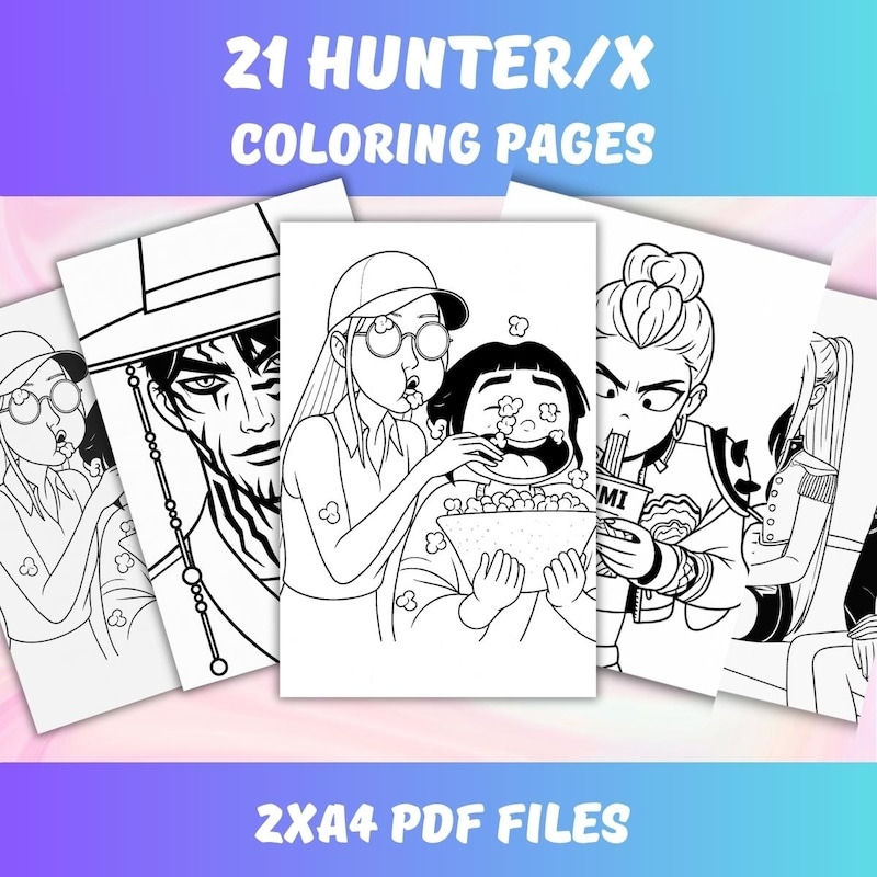Coloring Pages Huntrix Etsy