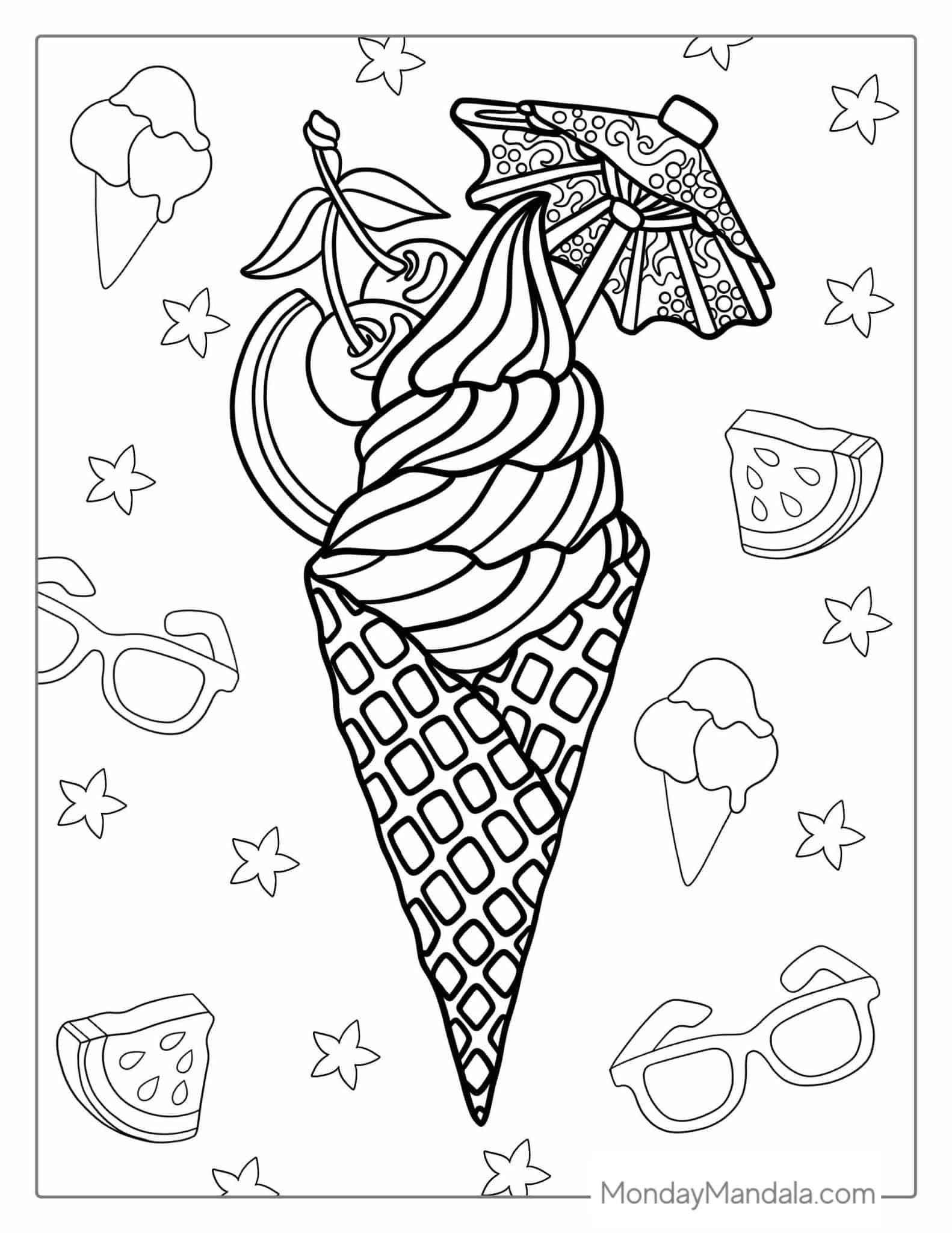 Coloring Pages Ice Cream Coloring Pages Ice Cream