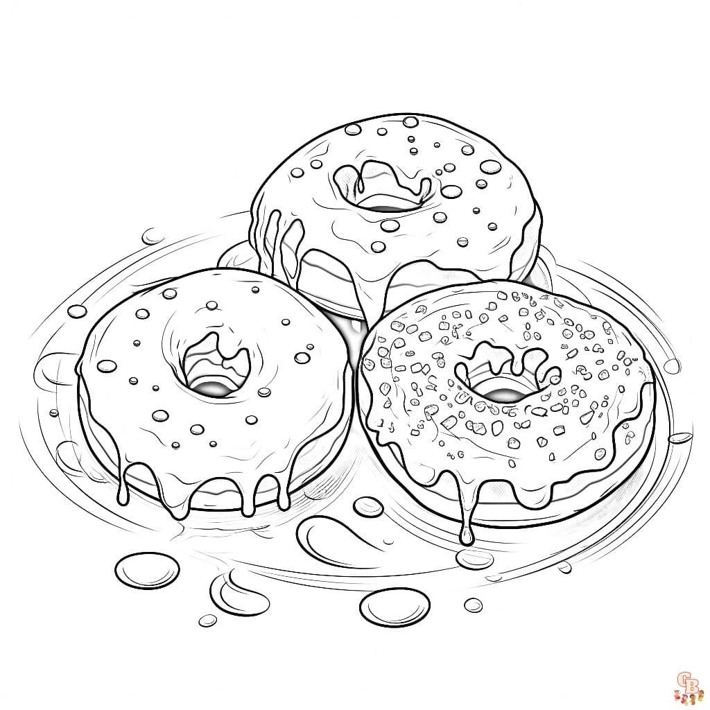 Coloring Pages Of Doughnuts Creative Kids