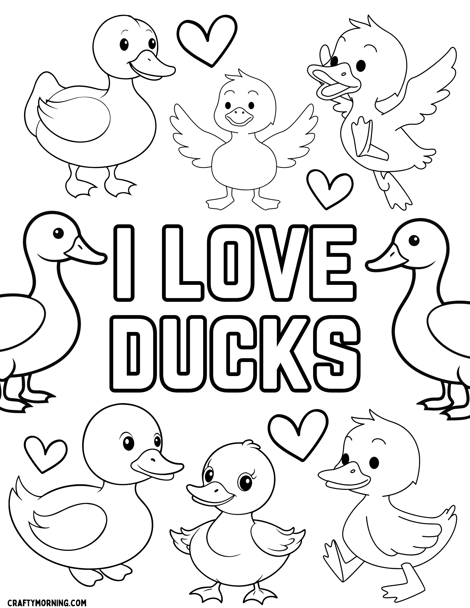 ducks coloring pages