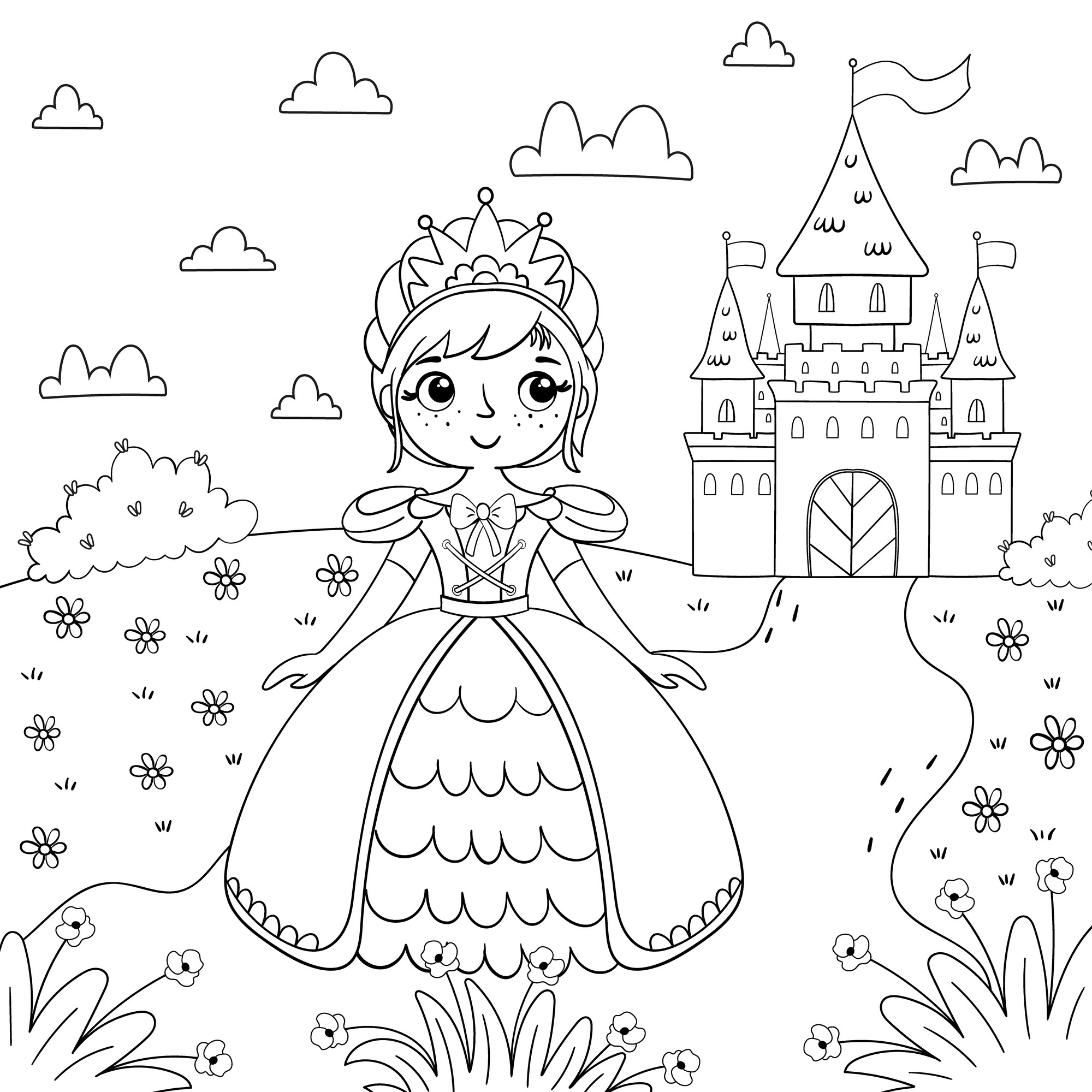 princesses coloring pages