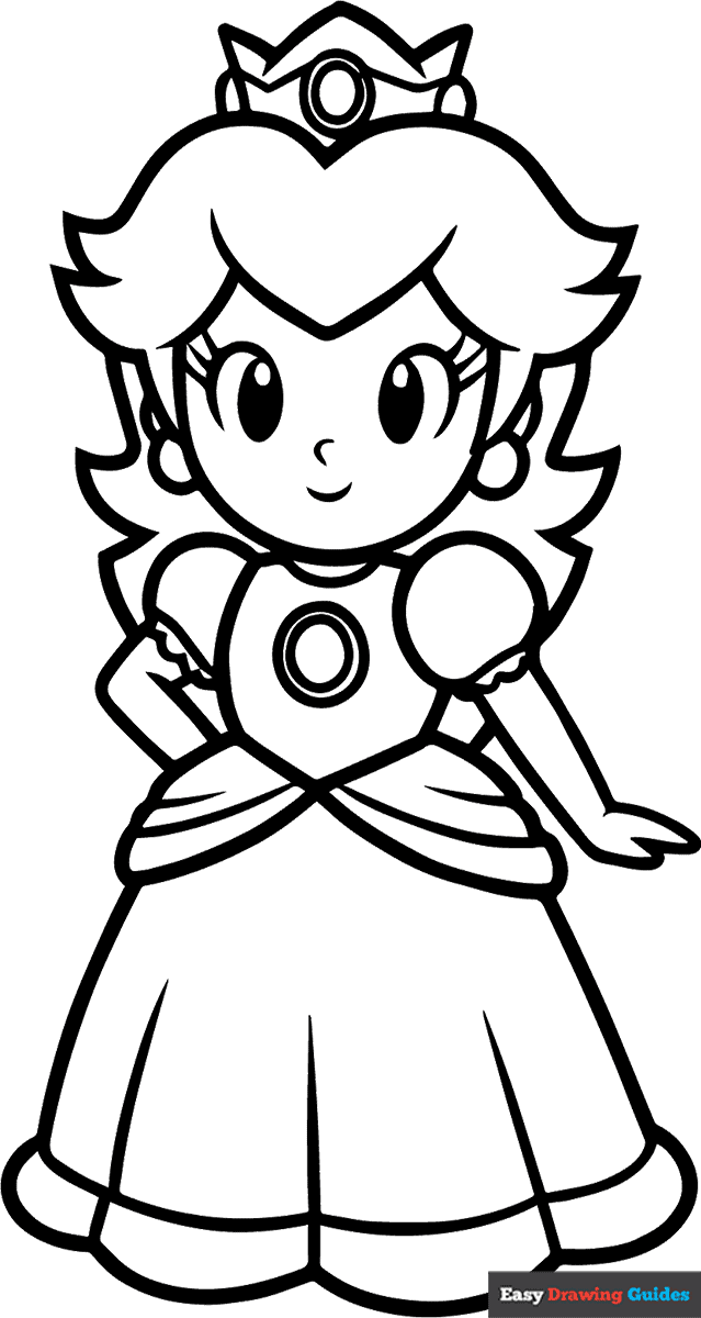 Coloring Pages Princess Peach