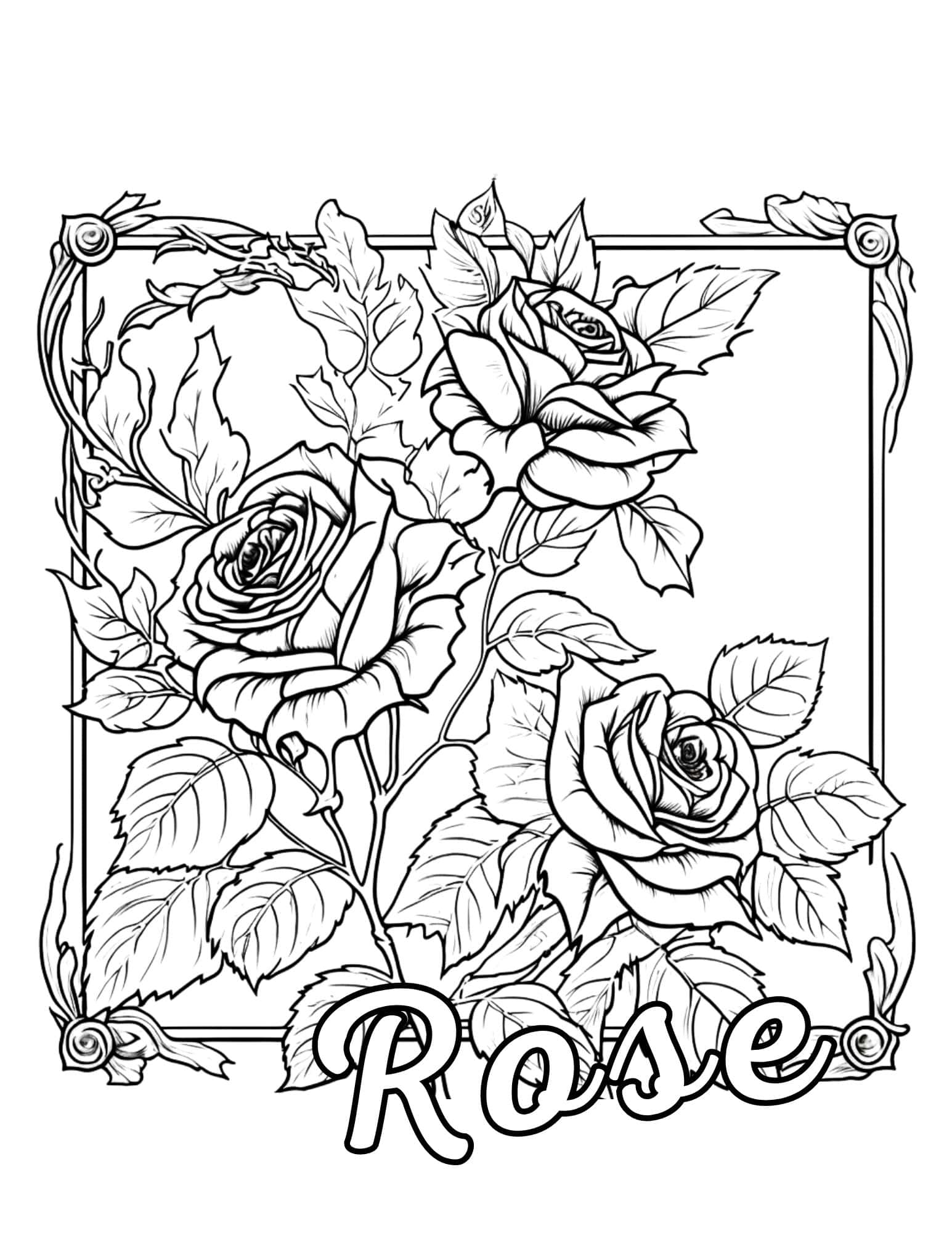 Coloring Pages Roses Joe Printables Coloring Pages Roses Joe Printables