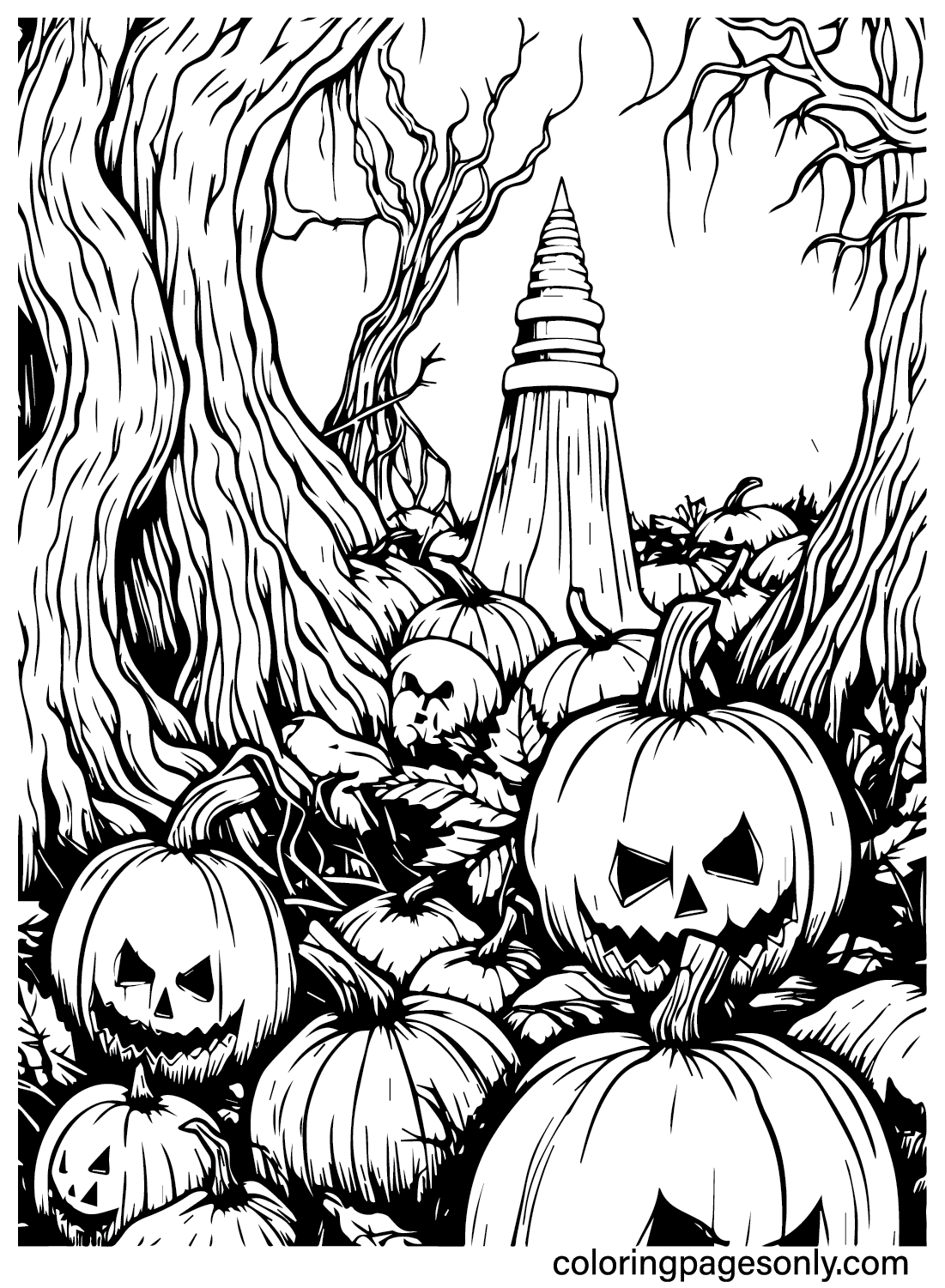 Coloring Pages Scary Hallway Coloring Pages Scary Hallway